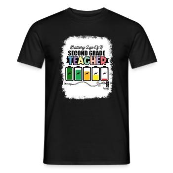 Second Grade Rainbow Girls Boys Teacher Team 2nd - Men's T-Shirt - black - Front - AI Model Male 178 light (178cm)