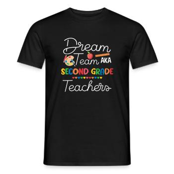 Zweite Klasse Rainbow Girls Jungen Lehrerteam 2. - Männer T-Shirt - Schwarz - Vorne - AI Model Male 178 light (178cm)