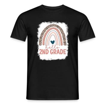 Second Grade Rainbow Girls Boys Teacher Team 2nd - Men's T-Shirt - black - Front - AI Model Male 178 light (178cm)