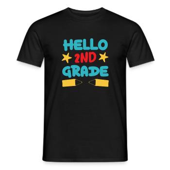Second Grade Rainbow Girls Boys Teacher Team 2nd - Men's T-Shirt - black - Front - AI Model Male 178 light (178cm)