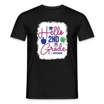 Second Grade Rainbow Girls Boys Teacher Team 2nd - Men's T-Shirt - black - Front - AI Model Male 178 light (178cm)