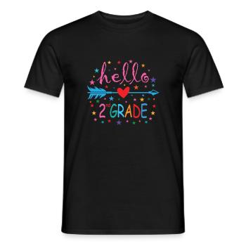 Zweite Klasse, Regenbogen, Mädchen, Jungen, Lehrerteam, 2. - Männer T-Shirt - Schwarz - Vorne - AI Model Male 178 light (178cm)