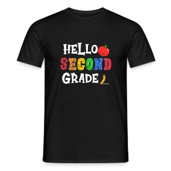 Zweite Klasse, Regenbogen, Mädchen, Jungen, Lehrerteam, 2. - Männer T-Shirt - Schwarz - Vorne - AI Model Male 178 light (178cm)
