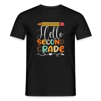 Zweite Klasse, Regenbogen, Mädchen, Jungen, Lehrerteam, 2. - Männer T-Shirt - Schwarz - Vorne - AI Model Male 178 light (178cm)