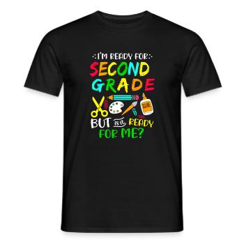 Second Grade Rainbow Girls Boys Teacher Team 2nd - Men's T-Shirt - black - Front - AI Model Male 178 light (178cm)