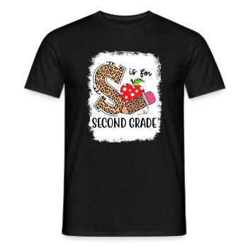 Second Grade Rainbow Girls Boys Teacher Team 2nd - Men's T-Shirt - black - Front - AI Model Male 178 light (178cm)