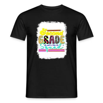 Second Grade Rainbow Girls Boys Teacher Team 2nd - Men's T-Shirt - black - Front - AI Model Male 178 light (178cm)