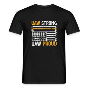 UAW fort UAW Proud Union Pride UAW Laborer - T-shirt homme - noir - Devant - AI Model Male 178 light (178cm)