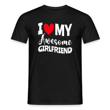 Paare Liebe Herz Freund Geschenkidee Beziehung - Männer T-Shirt - Schwarz - Vorne - AI Model Male 178 light (178cm)