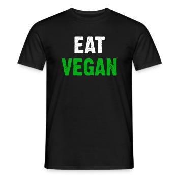 Eat Vegan - Men's T-Shirt - black - Front - AI Model Male 178 light (178cm)