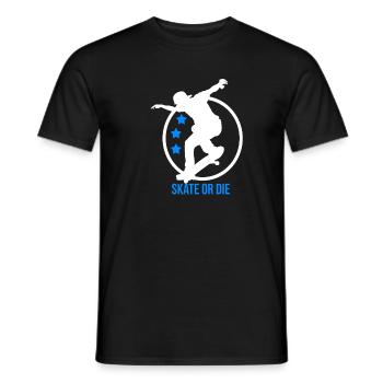 Skate or Die - Männer T-Shirt - Schwarz - Vorne - AI Model Male 178 light (178cm)