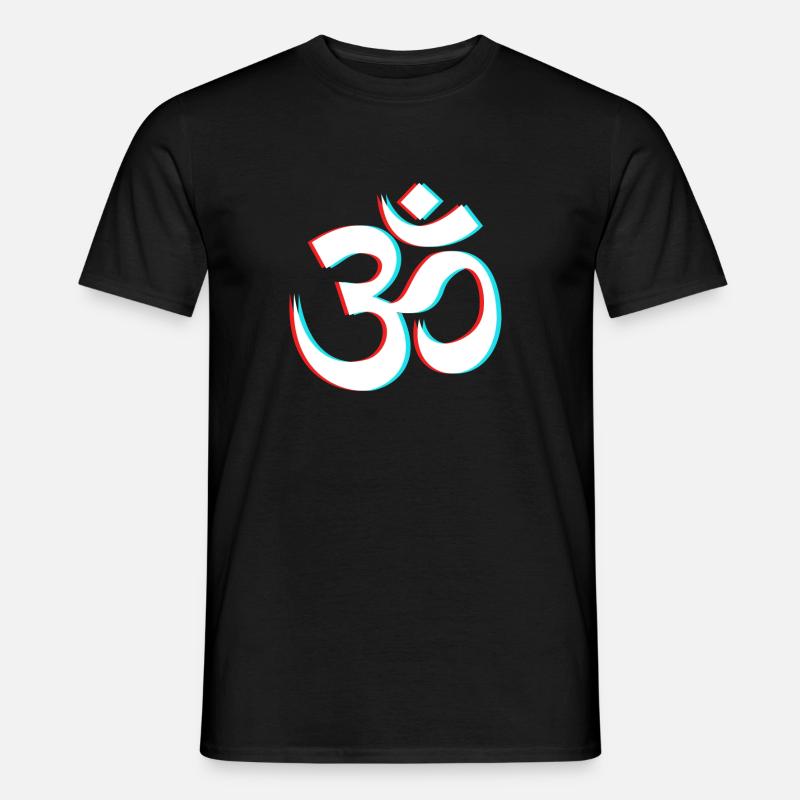 Goa Om Psytrance Psychedelic Gift - Men’s T-shirt - black
