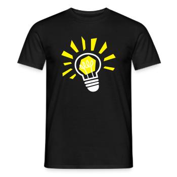 Light bulb - ampoule - light - lamp - Men's T-Shirt - black - Front - AI Model Male 178 light (178cm)