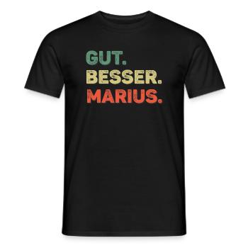 Marius Spruch Vorname Name Gut Besser Marius - Männer T-Shirt - Schwarz - Vorne - AI Model Male 178 light (178cm)