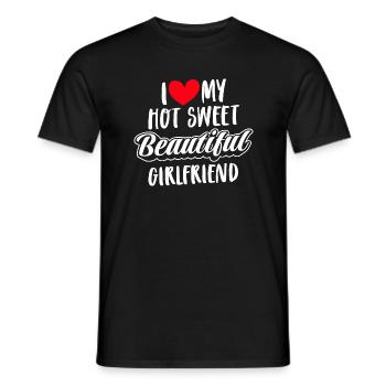 Paare Liebe Herz Freund Geschenkidee Beziehung - Männer T-Shirt - Schwarz - Vorne - AI Model Male 178 light (178cm)