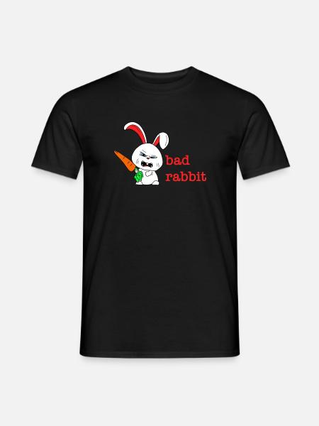 badrabbit - Böser Hase - bad rabbit - Männer T-Shirt - Schwarz