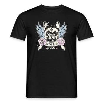 Frenchie Französische Bulldogge Frenchies Tattoo - Männer T-Shirt - Schwarz - Vorne - AI Model Male 178 light (178cm)