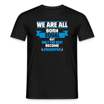 Only the best become grandpa - Men's T-Shirt - black - Front - AI Model Male 178 light (178cm)