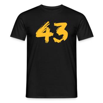 Brushed 43 - Männer T-Shirt - Schwarz - Vorne - AI Model Male 178 light (178cm)