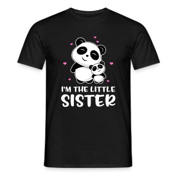 I'm The Little Sister - Kleine Panda Schwester - Männer T-Shirt - Schwarz - Vorne - AI Model Male 178 light (178cm)