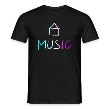 House Music - T-shirt homme - noir - Devant - AI Model Male 178 light (178cm)