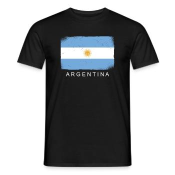 Argentina Flag South America Argentine Flag - Men's T-Shirt - black - Front - AI Model Male 178 light (178cm)