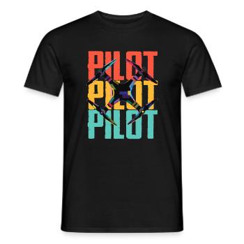 Drone - Pilote de drone - T-shirt homme - noir - Devant - AI Model Male 178 light (178cm)