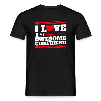 Paare Liebe Herz Freund Geschenkidee Beziehung - Männer T-Shirt - Schwarz - Vorne - AI Model Male 178 light (178cm)
