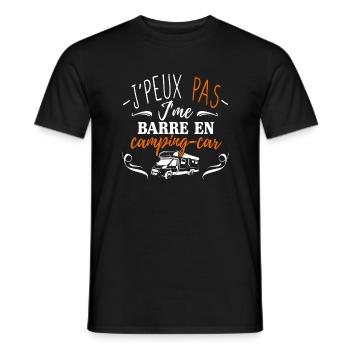 J'peux pas j'me barre en camping car - T-shirt homme - noir - Devant - AI Model Male 178 light (178cm)