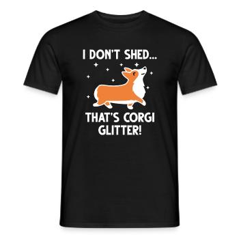 Corgi Glitter - Men's T-Shirt - black - Front - AI Model Male 178 light (178cm)
