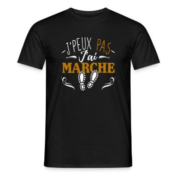J'peux pas j'ai marche - T-shirt homme - noir - Devant - AI Model Male 178 light (178cm)