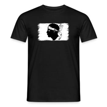Corsica flag Corsica Flag Corsica Corsican - Men's T-Shirt - black - Front - AI Model Male 178 light (178cm)