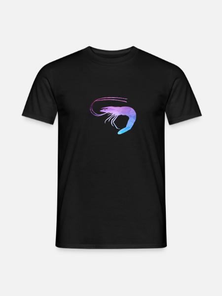 Shrimp Polygon - Men's T-Shirt - black