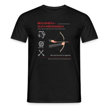 Mit Pfeil und Bogen - Männer T-Shirt - Schwarz - Vorne - AI Model Male 178 light (178cm)