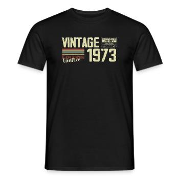 1973 Vintage Retro 1973 Geburtstagsgeschenk - Männer T-Shirt - Schwarz - Vorne - AI Model Male 178 light (178cm)