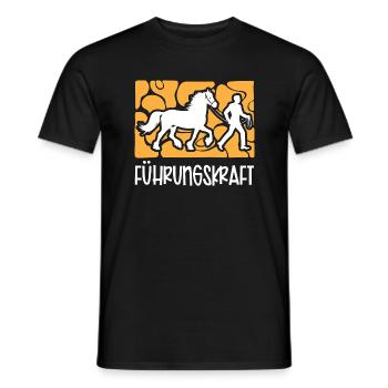 Führungskraft Pferd Reiten Geschenkidee Lustig - Männer T-Shirt - Schwarz - Vorne - AI Model Male 178 light (178cm)