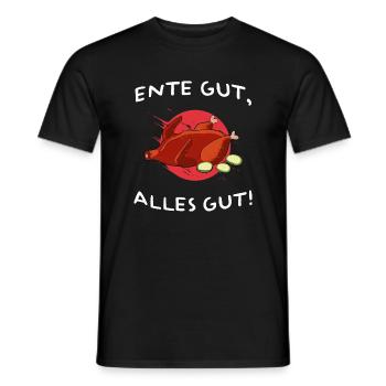 ente gut alles gut süß brathähnchen ente broiler - Männer T-Shirt - Schwarz - Vorne - AI Model Male 178 light (178cm)