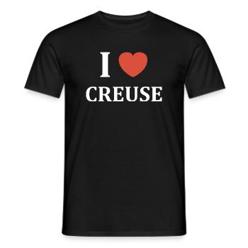 i love creuse - T-shirt homme - noir - Devant - AI Model Male 178 light (178cm)