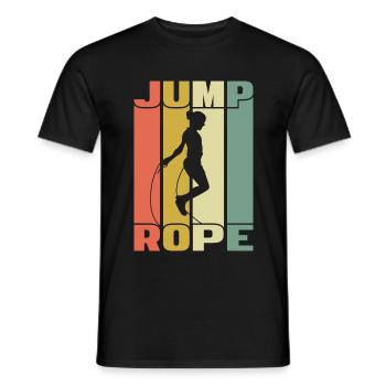 Jump Rope Skipping Rope Jumping Jump Rope - Men's T-Shirt - black - Front - AI Model Male 178 light (178cm)