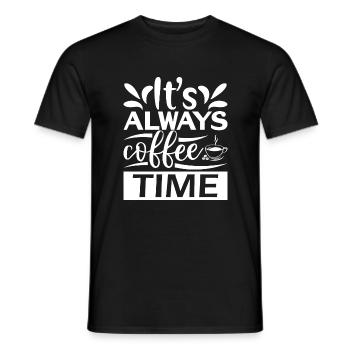 It's Always Coffee Time - Men's T-Shirt - black - Front - AI Model Male 178 light (178cm)