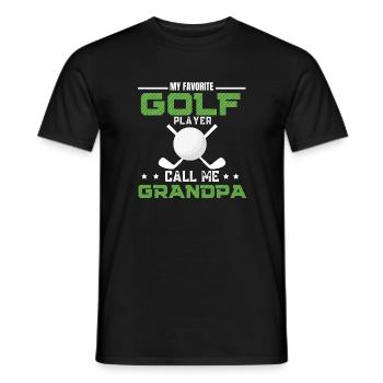 Mon joueur préféré m’appelle grand-père - T-shirt homme - noir - Devant - AI Model Male 178 light (178cm)