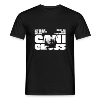 Chemise Canicross Sports pour chiens - T-shirt homme - noir - Devant - AI Model Male 178 light (178cm)