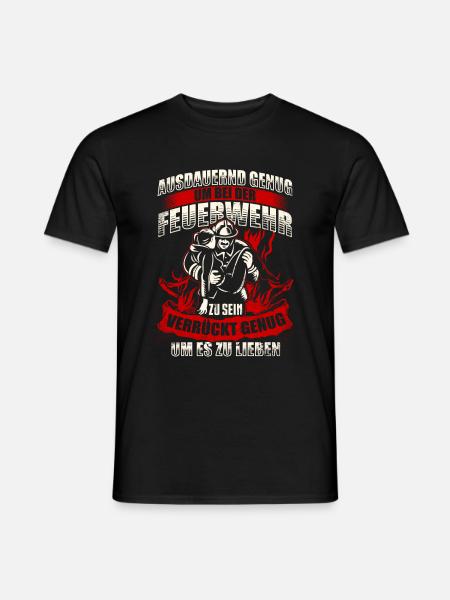 Feuerwehr Feuerwehrmann Lieben - Männer T-Shirt - Schwarz