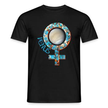 venus e 276 - Männer T-Shirt - Schwarz - Vorne - AI Model Male 178 light (178cm)