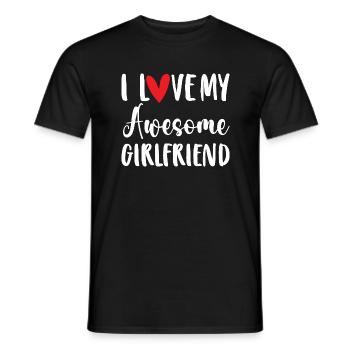 Paare Liebe Herz Freund Geschenkidee Beziehung - Männer T-Shirt - Schwarz - Vorne - AI Model Male 178 light (178cm)