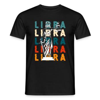 Waage Konstellation - Männer T-Shirt - Schwarz - Vorne - AI Model Male 178 light (178cm)