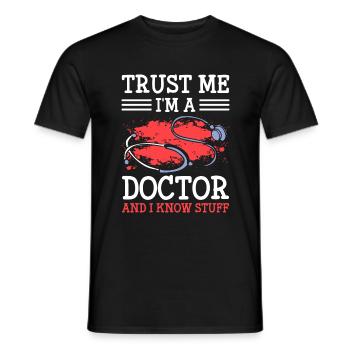 Doctoral Studies Student Doctors - Men's T-Shirt - black - Front - AI Model Male 178 light (178cm)