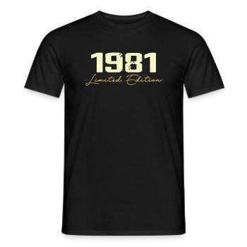 1981 Édition Limitée - 1981 Cadeau D'anniversaire - T-shirt homme - noir - Devant - AI Model Male 178 light (178cm)