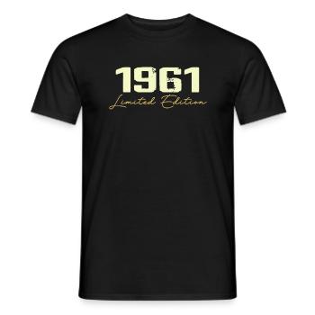 1961 Édition Limitée - 1961 Cadeau D'anniversaire - T-shirt homme - noir - Devant - AI Model Male 178 light (178cm)