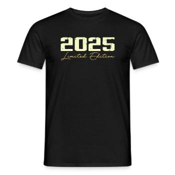 2025 Édition Limitée - 2025 Cadeau D'anniversaire - T-shirt homme - noir - Devant - AI Model Male 178 light (178cm)